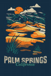 Palm Springs, California - Distressed - Sand Dunes