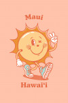 Maui, Hawai'i - Vintage Mascot - Upbeat Sunshine