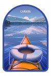 Canada - Lithograph - Kayak on Lake - Contour