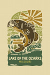 Lake of the Ozarks, Missouri - Boho Colorblock - Bass Fishing