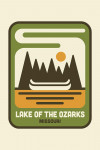 Lake of the Ozarks, Missouri - Simple Vector - Canoe