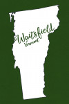 Waitsfield, Vermont - State Outline - Green