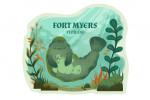 Fort Myers, Florida - Storybook - Manatee - Contour