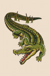 American Traditional - Crocodile