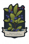 Glacier National Park, Montana - Vintage Flora Noir - Huckleberry - Contour