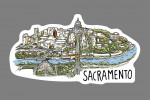Sacramento, California - Line Drawing - Contour