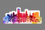 Providence, Rhode Island - Skyline Abstract - Contour