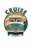 Topanga, California  - Letterpress - Camper Van - Road Trip - Contour