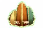 Del Mar, California - Oil Painting - Surfboards - Contour