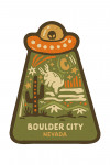 Boulder City, Nevada - Boho Colorblock - Alien - Contour