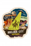 Boulder City, Nevada - Retro Collage - Alien - Contour