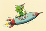 Las Vegas, Nevada - Vintage Mascot - Alien