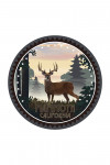 Mammoth, California - Painterly - Deer & Sunrise - Contour