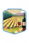 Oregon - Wine Country & Vineyard Scene - Contour