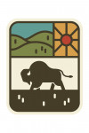 Simple Vector - Bison - Contour