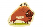 Valentine, Nebraska - Midcentury - Bison - Contour
