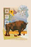 Retro Collage - Bison