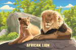 Lithograph Wildlife Series - African Lion