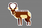 Laramie, Wyoming - Geometric - Antelope Icon - Contour