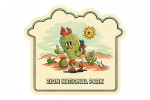 Zion National Park, Utah - Vintage Mascot - Hiking Prickly Pear - Contour