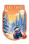 Lake Tahoe, California - Ski / Snow / Winter Series - Born to Braaap! - Snowmobile - Contour