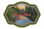 Rogue River, Oregon - Scenic View of the Rogue River - Contour