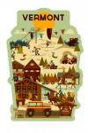 Vermont - Geometric - Ski Resort - Contour