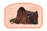 Zion National Park, Utah - Angel's Landing - Lantern Press Artwork - Contour