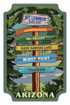 Mt. Lemmon, Arizona - Destination Signpost - Contour