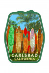 Carlsbad, California - Painterly - Surfboard Fence - Contour