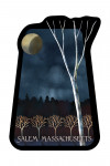 Salem, Massachusetts - Quietly the World Awakens - Night Sky - Winter - Contour