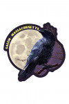 Salem, Massachusetts - Raven and Moon Purple Sky - Contour