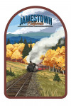 Jamestown, California - Painterly - Autumn Train Scene - Contour