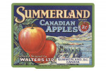 Summerland, BC - Canadian Apples - Vintage Label - Contour