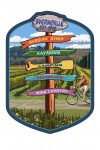 Guerneville, California - Destination Signpost - Contour