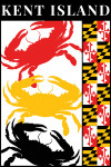 Kent Island, Maryland - Crabs - Flag Pattern