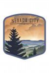 Nevada City, California - Lithograph - Mountains - Contour