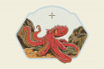 Vintage Linework - Pacific Octopus