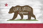 Grass Valley, California - Rustic State Flag