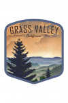 Grass Valley, California - Lithograph - Mountains - Contour