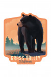 Grass Valley, California - Lithograph - Black Bear - Contour