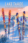 Lake Tahoe -  Prepare for Takeoff - Skis In Snowbank