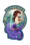 Florence, Oregon - Mermaid - Purple Tail - Contour