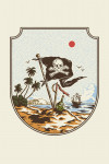 Vintage Linework - Pirate Flag