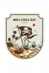 Boca Ciera Bay, Florida - Vintage Linework - Pirate Flag - Contour