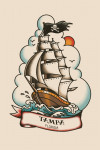 Tampa, Florida - American Traditional - Pirate Ship