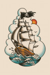 American Traditional - Pirate Ship
