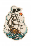American Traditional - Pirate Ship - Contour