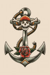American Traditional - Pirate Anchor