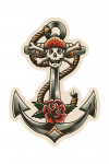 American Traditional - Pirate Anchor - Contour